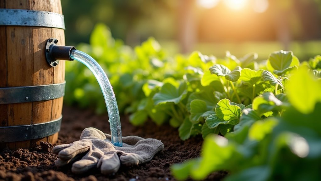 barrel drip irrigation setup