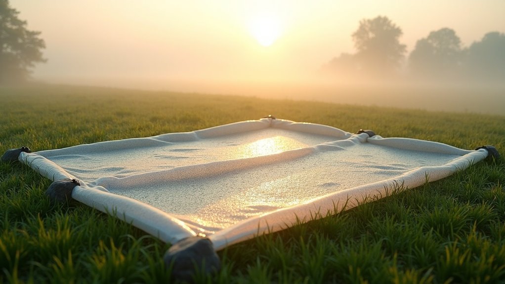 collecting dew using tarps