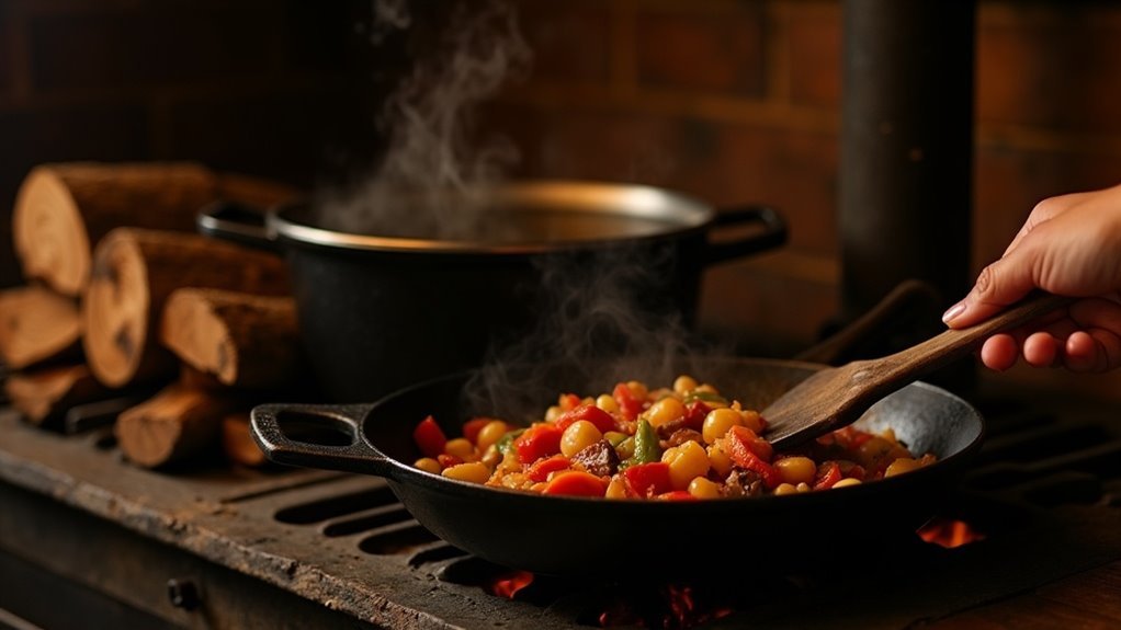 efficient wood stove cooking