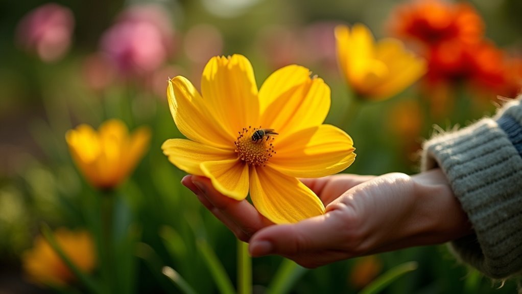hand pollination of plants
