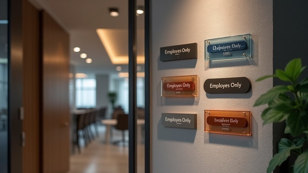 professional employees only signs