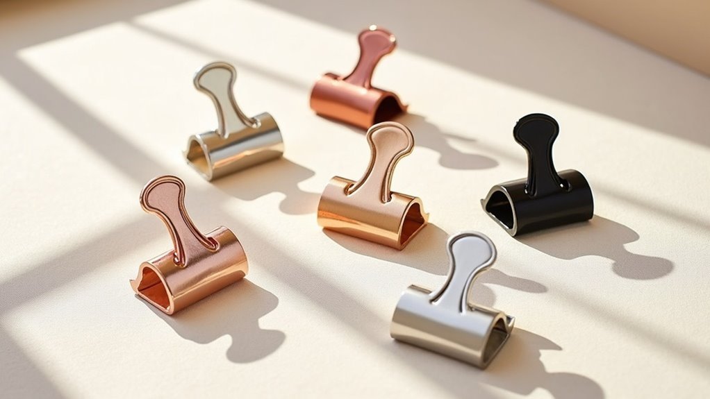 stylish bulldog clips organizer