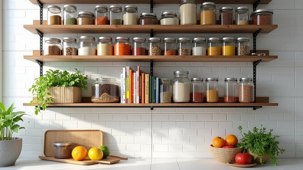 stylish organized pantry shelving